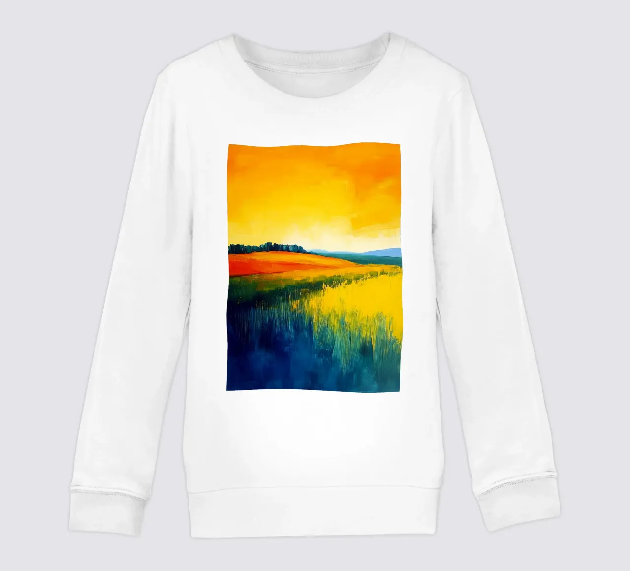 Paisaje de abstracción moderna sudadera para niño de Justyna Jaszke JBJart