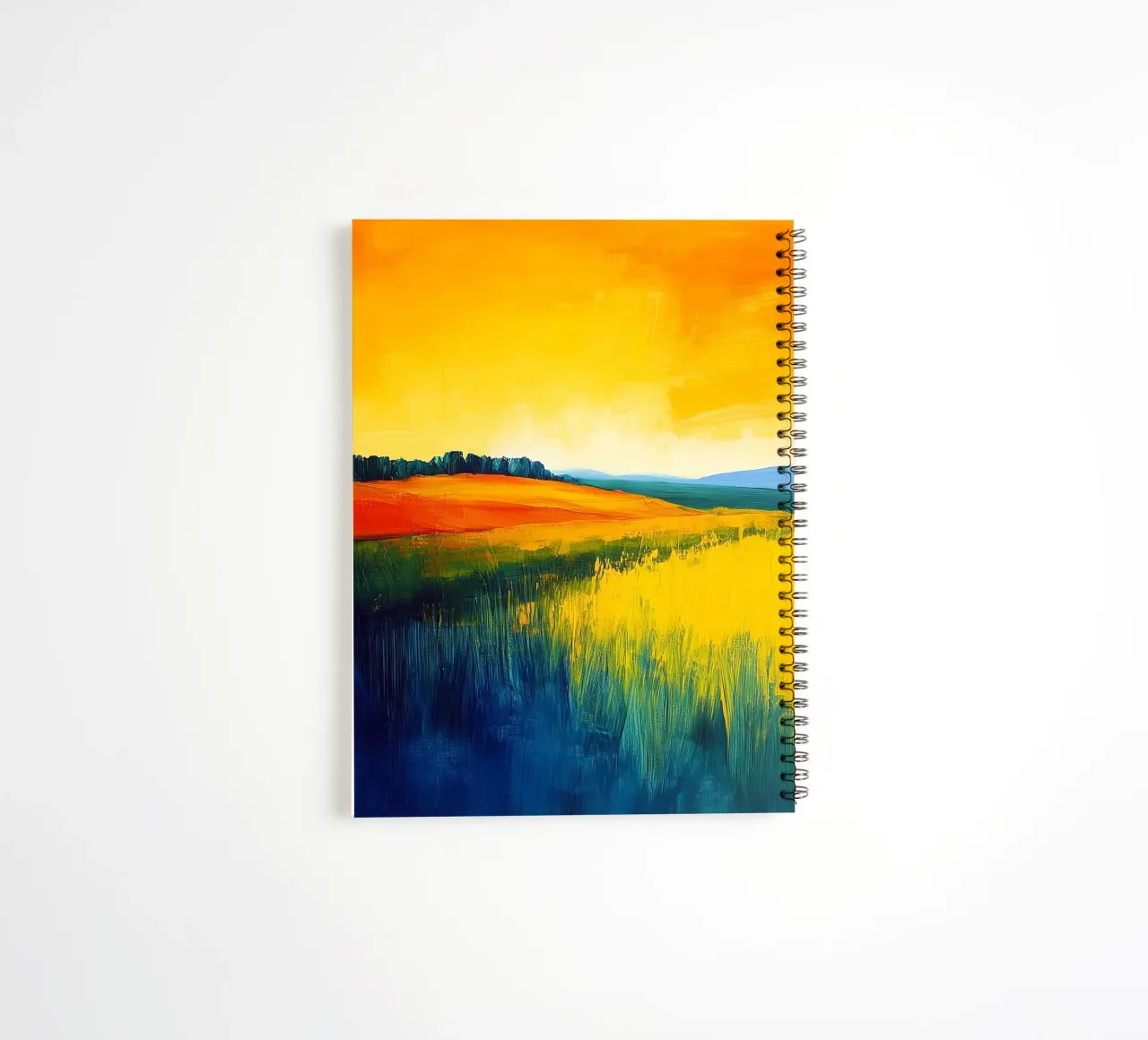Modern abstraction landscape spiral notebook by Justyna Jaszke JBJart