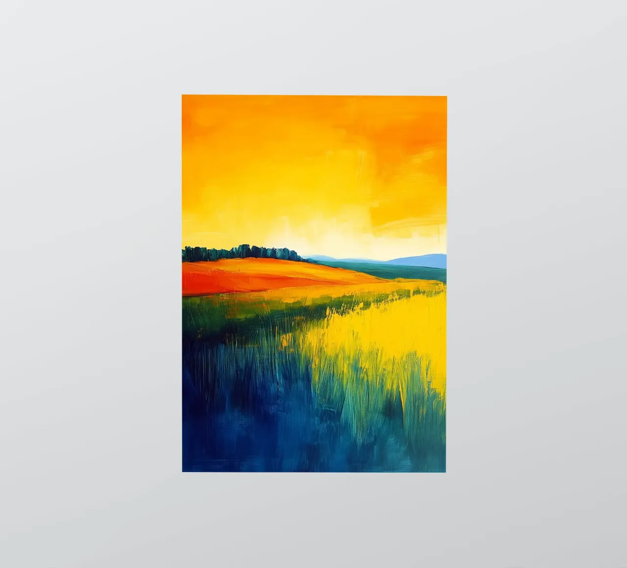Modern abstraction landscape sticker by Justyna Jaszke JBJart