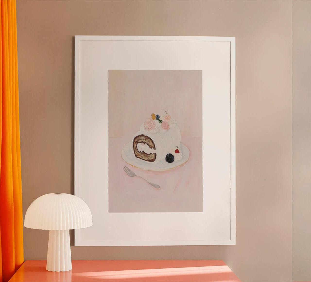 Dessert Poster, Cake illustration, Breakfast Pastel Art poster by Little Lila