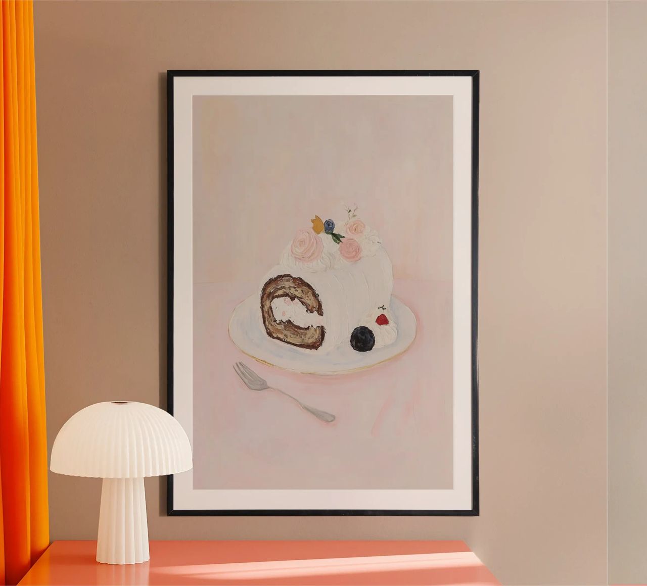 Dessert Poster, Cake illustration, Breakfast Pastel Art poster by Little Lila