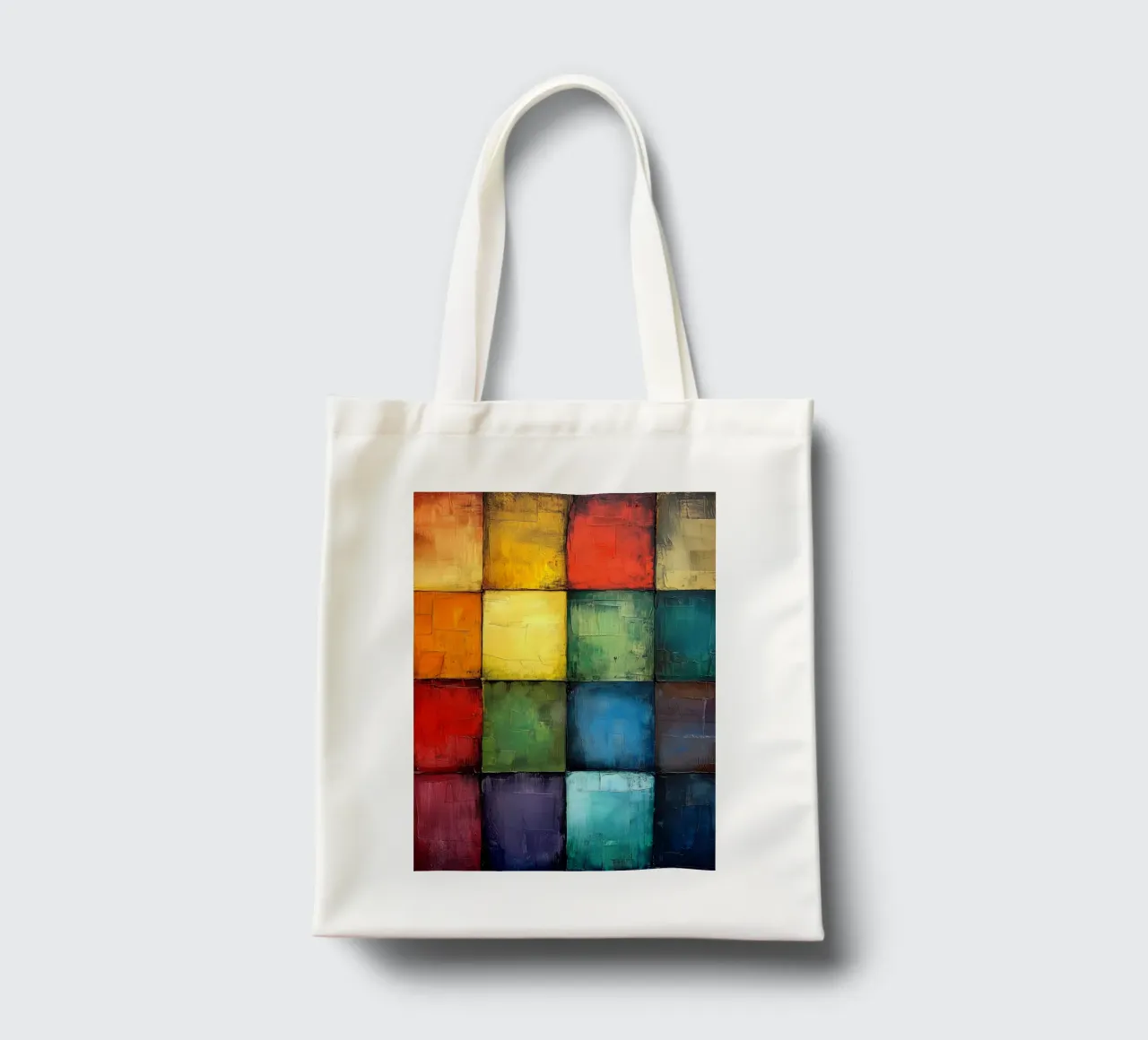 Astrazione moderna forme e colori borsa in juta da Justyna Jaszke JBJart