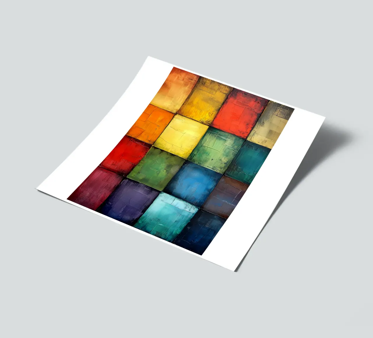 Abstraction moderne, formes et couleurs planche autocollant de Justyna Jaszke JBJart