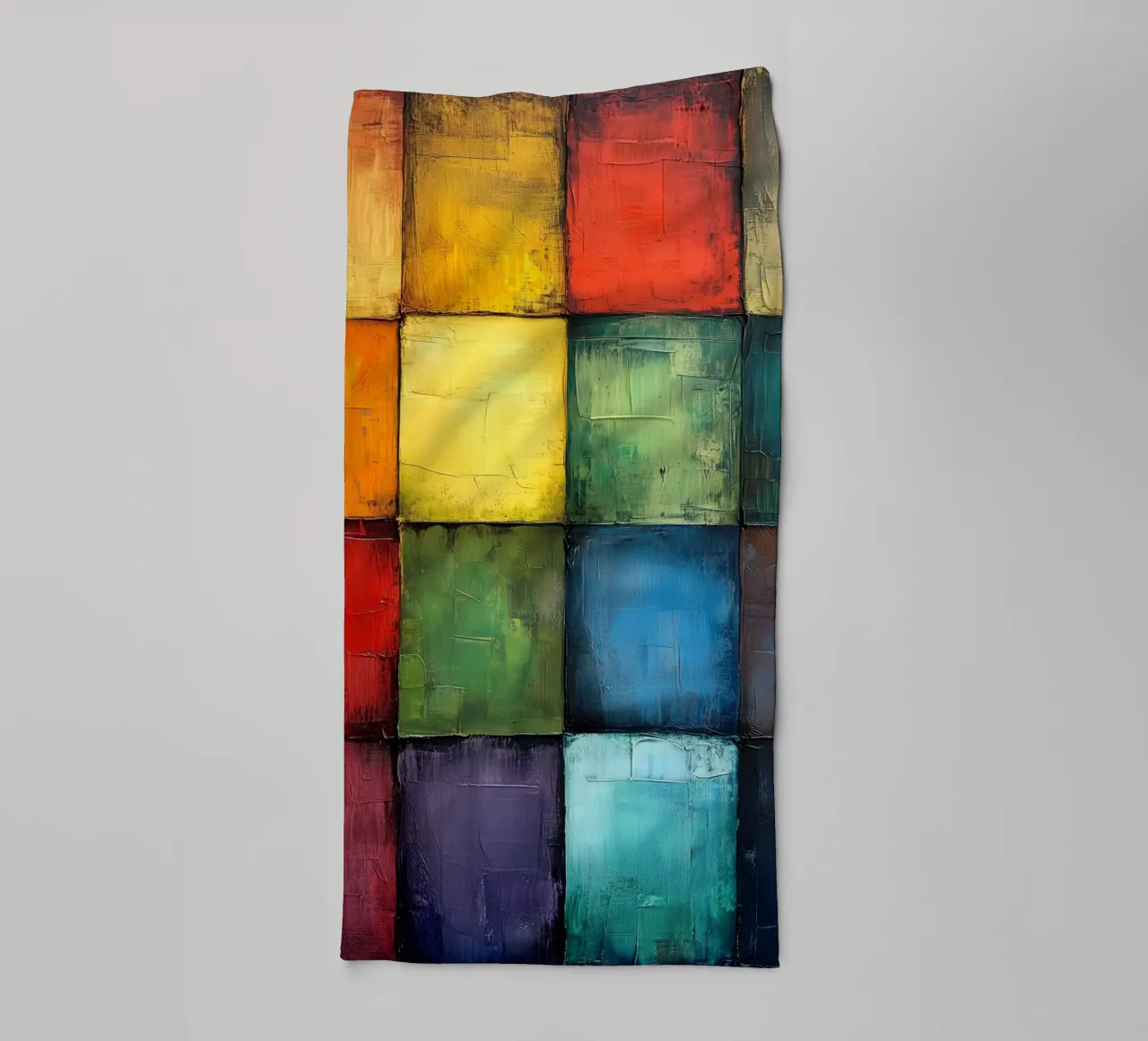 Modern abstraction shapes and colors towel by Justyna Jaszke JBJart