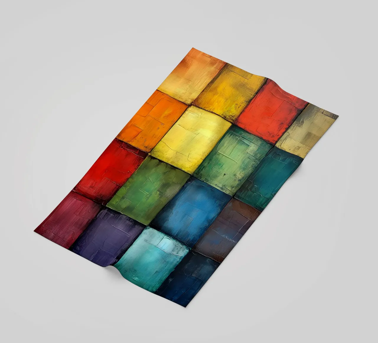 Astrazione moderna forme e colori telo mare da Justyna Jaszke JBJart