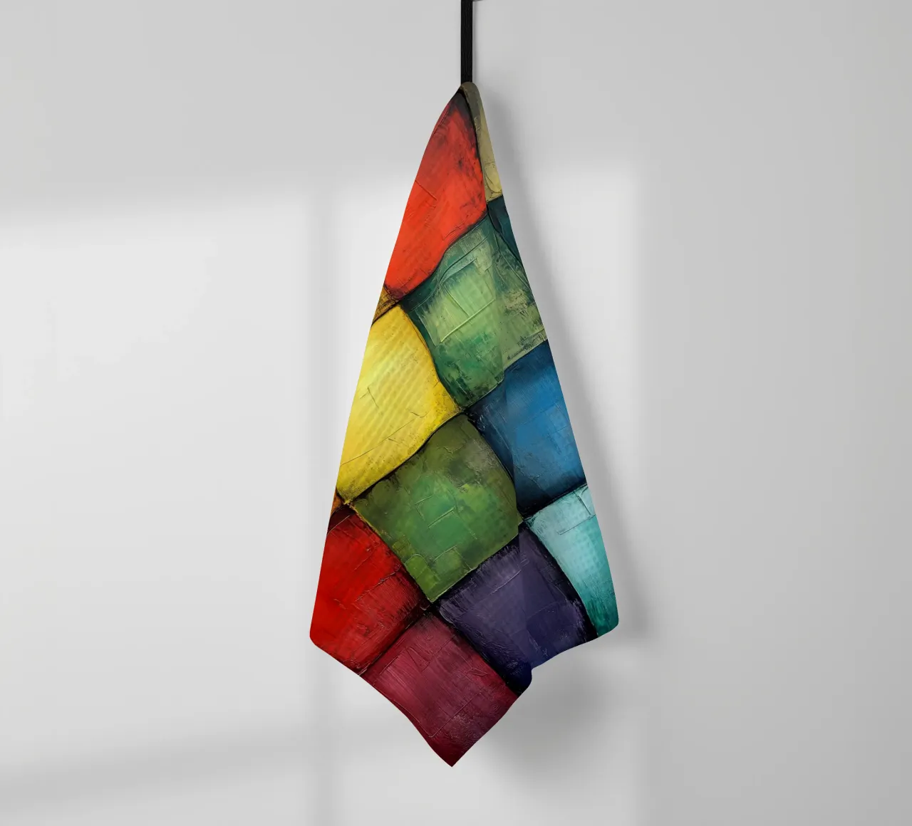 Astrazione moderna forme e colori canovaccio da cucina da Justyna Jaszke JBJart