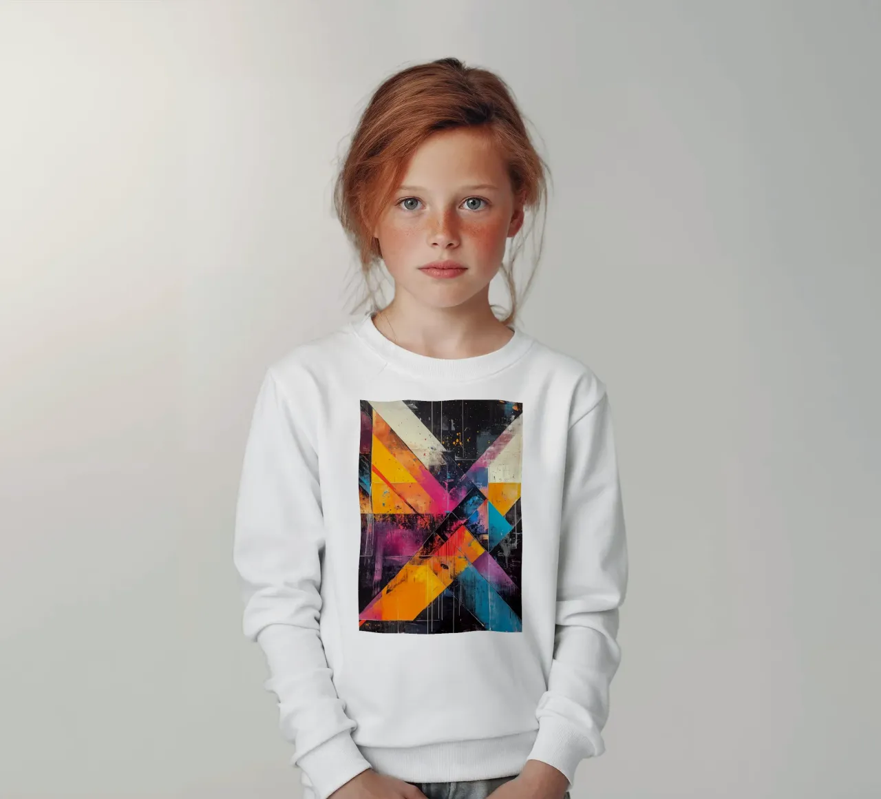 Astrazione moderna forme e colori felpa bambino da Justyna Jaszke JBJart