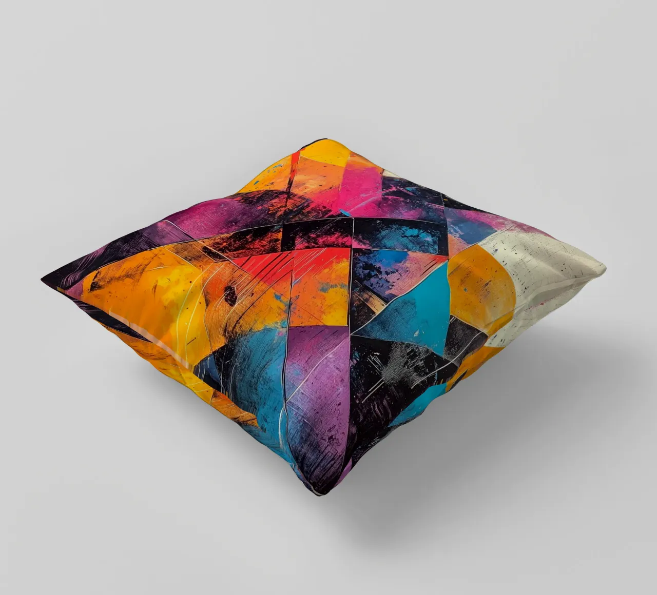 Astrazione moderna forme e colori cuscino da Justyna Jaszke JBJart