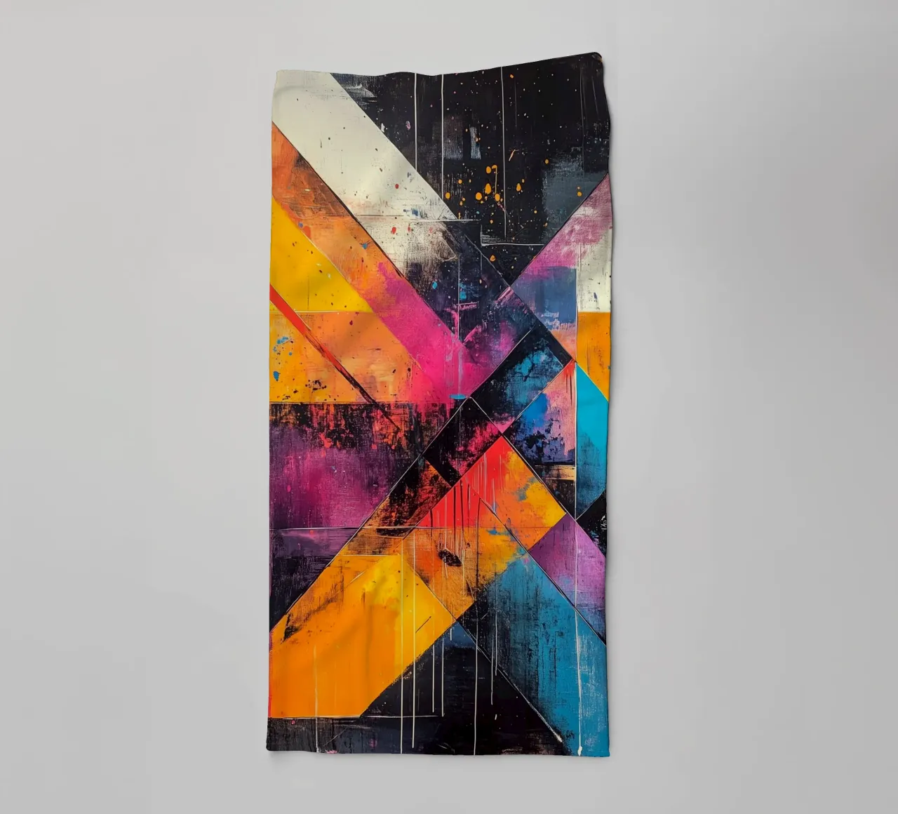 Modern abstraction shapes and colors towel by Justyna Jaszke JBJart