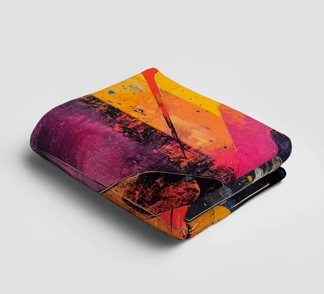 Modern abstraction shapes and colors towel by Justyna Jaszke JBJart