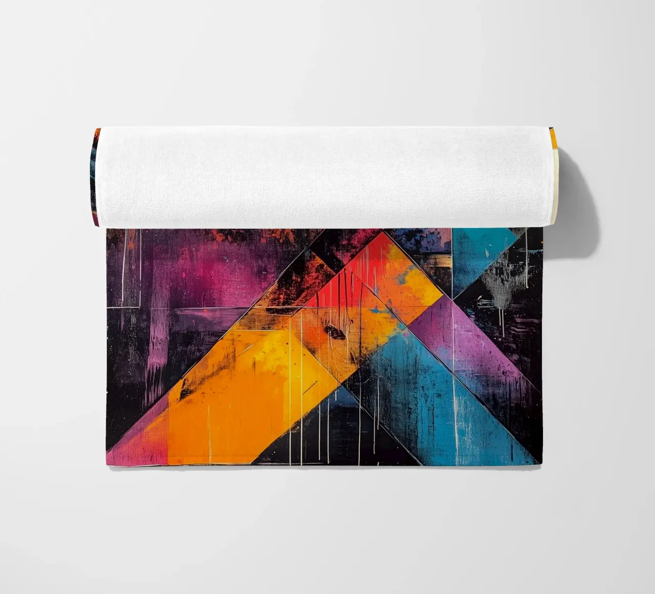Astrazione moderna forme e colori telo mare da Justyna Jaszke JBJart