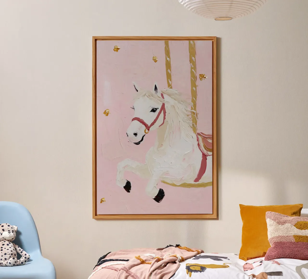 Stampe per la cameretta, stampe per la stanza dei bambini, decorazioni per la stanza dei giochi Cavallo alluminio dibond da Little Lila
