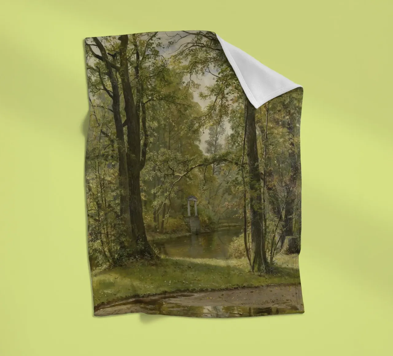 Ivan Shishkin - Autunno sull'isola di Krestovsky coperta in pile da William Store