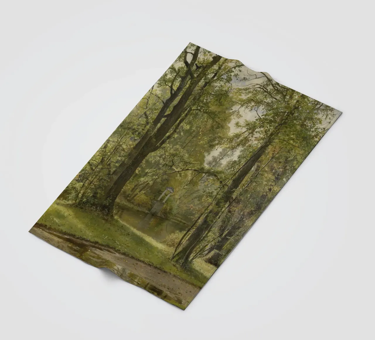 Ivan Shishkin - Autunno sull'isola di Krestovsky coperta in pile da William Store