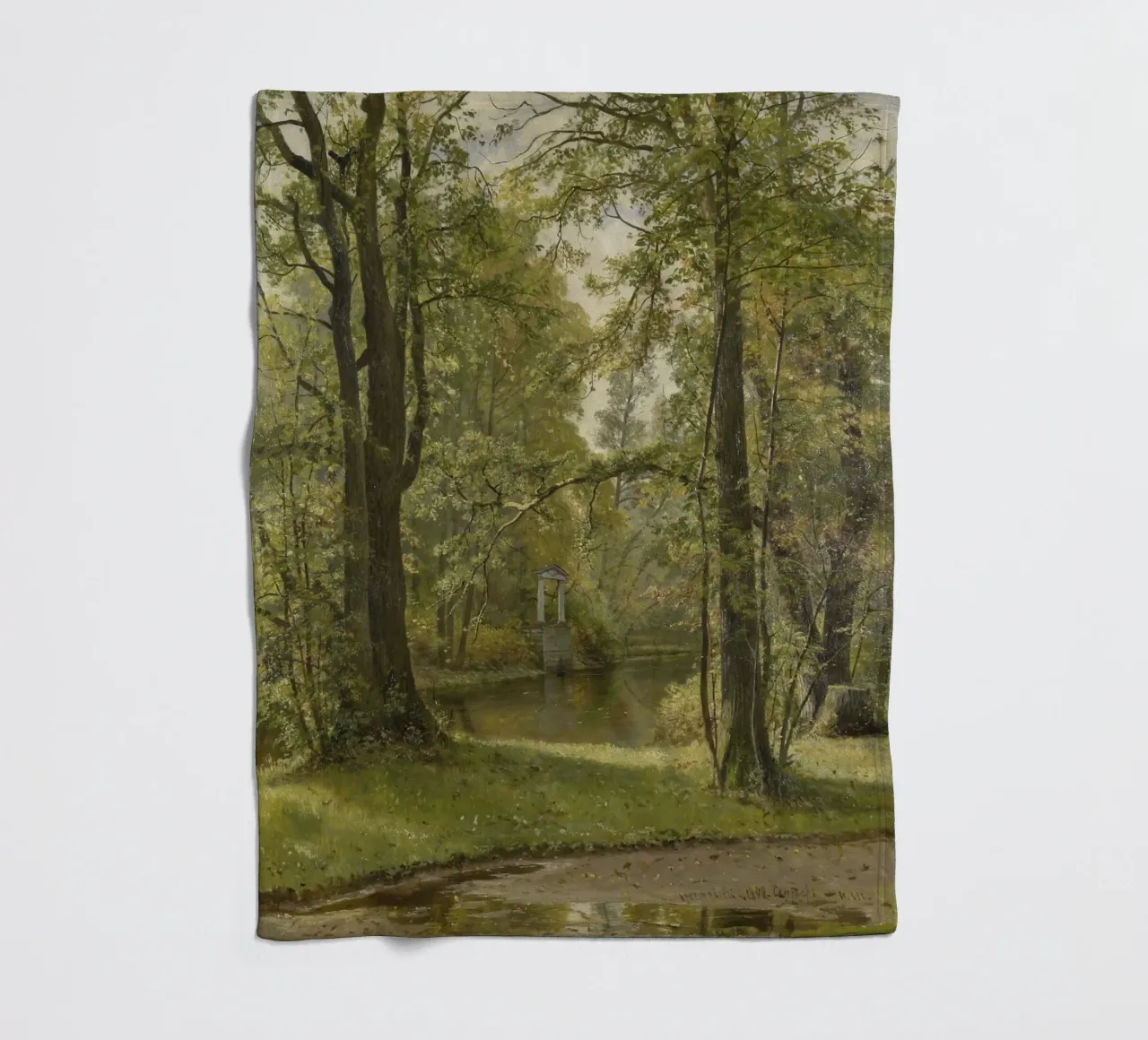 Ivan Shishkin - Autunno sull'isola di Krestovsky coperta in pile da William Store