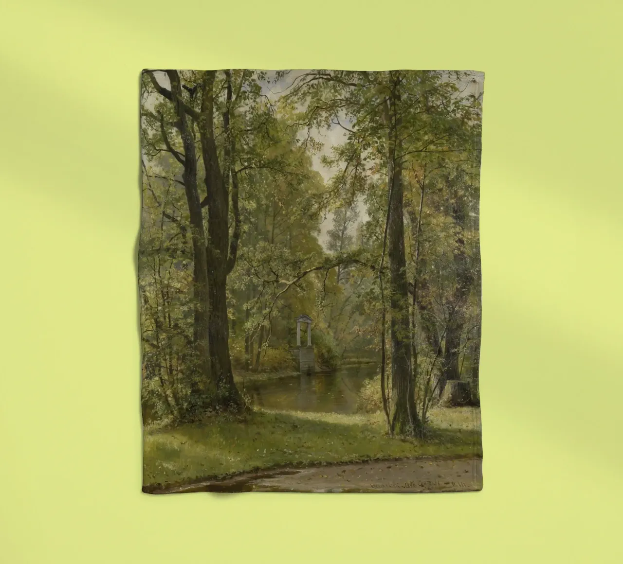 Ivan Shishkin - Autunno sull'isola di Krestovsky coperta in pile da William Store