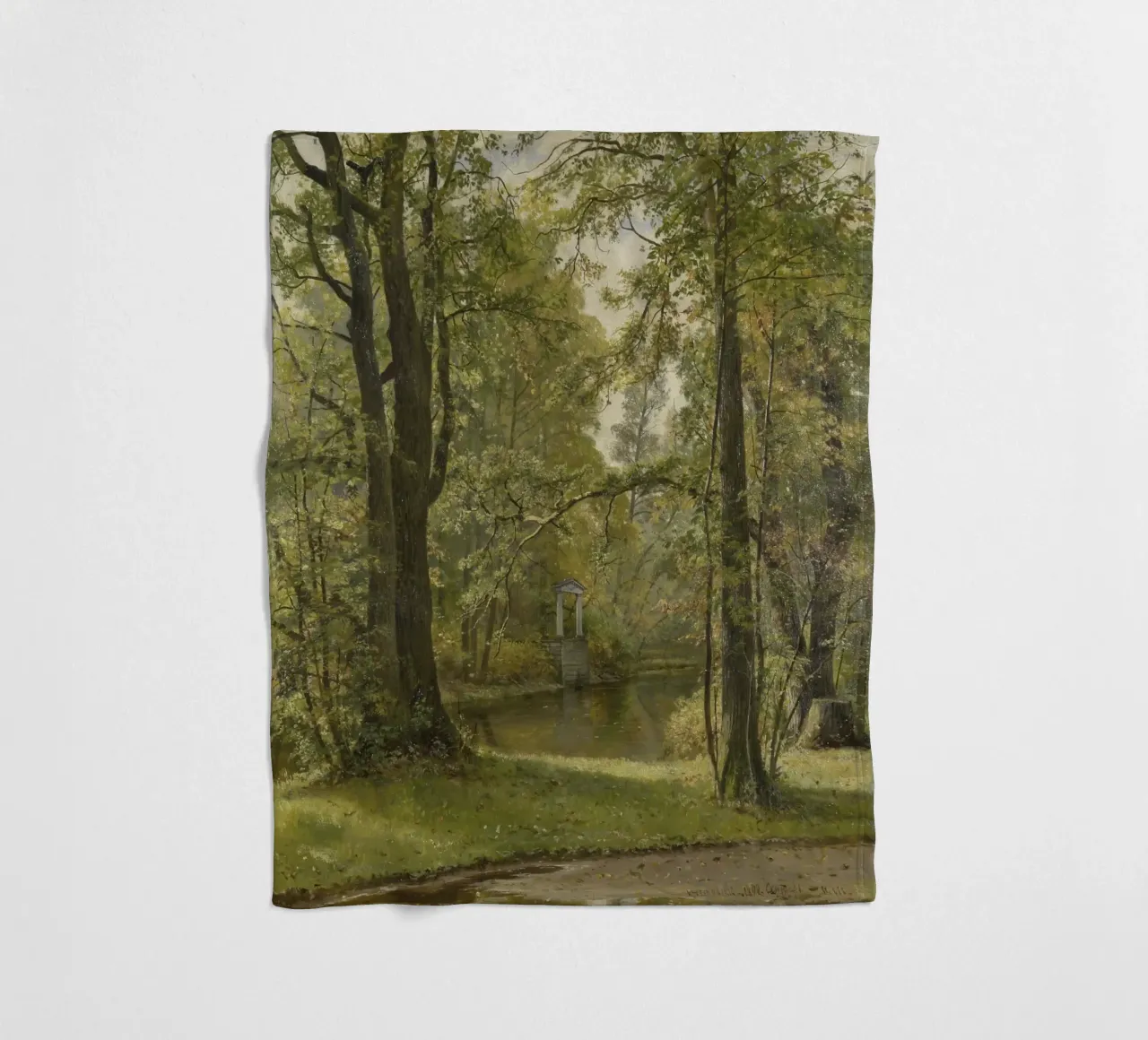 Ivan Shishkin - Autunno sull'isola di Krestovsky coperta in pile da William Store
