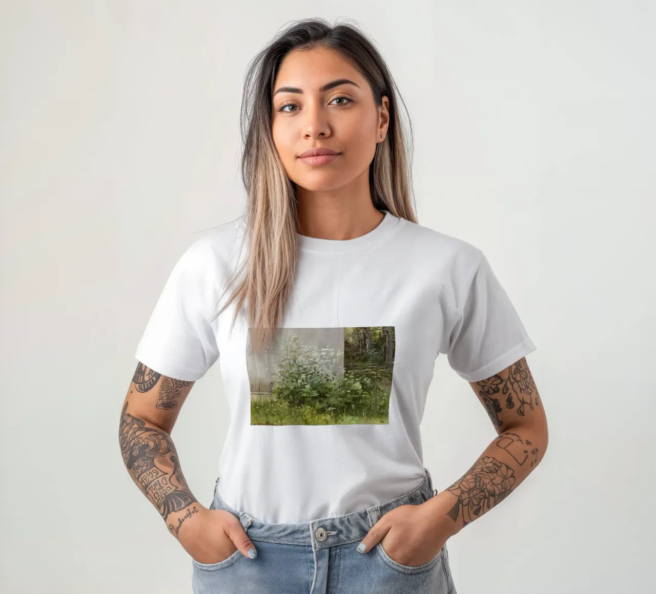 Ivan Shishkin - Fiori al recinto t-shirt da William Store