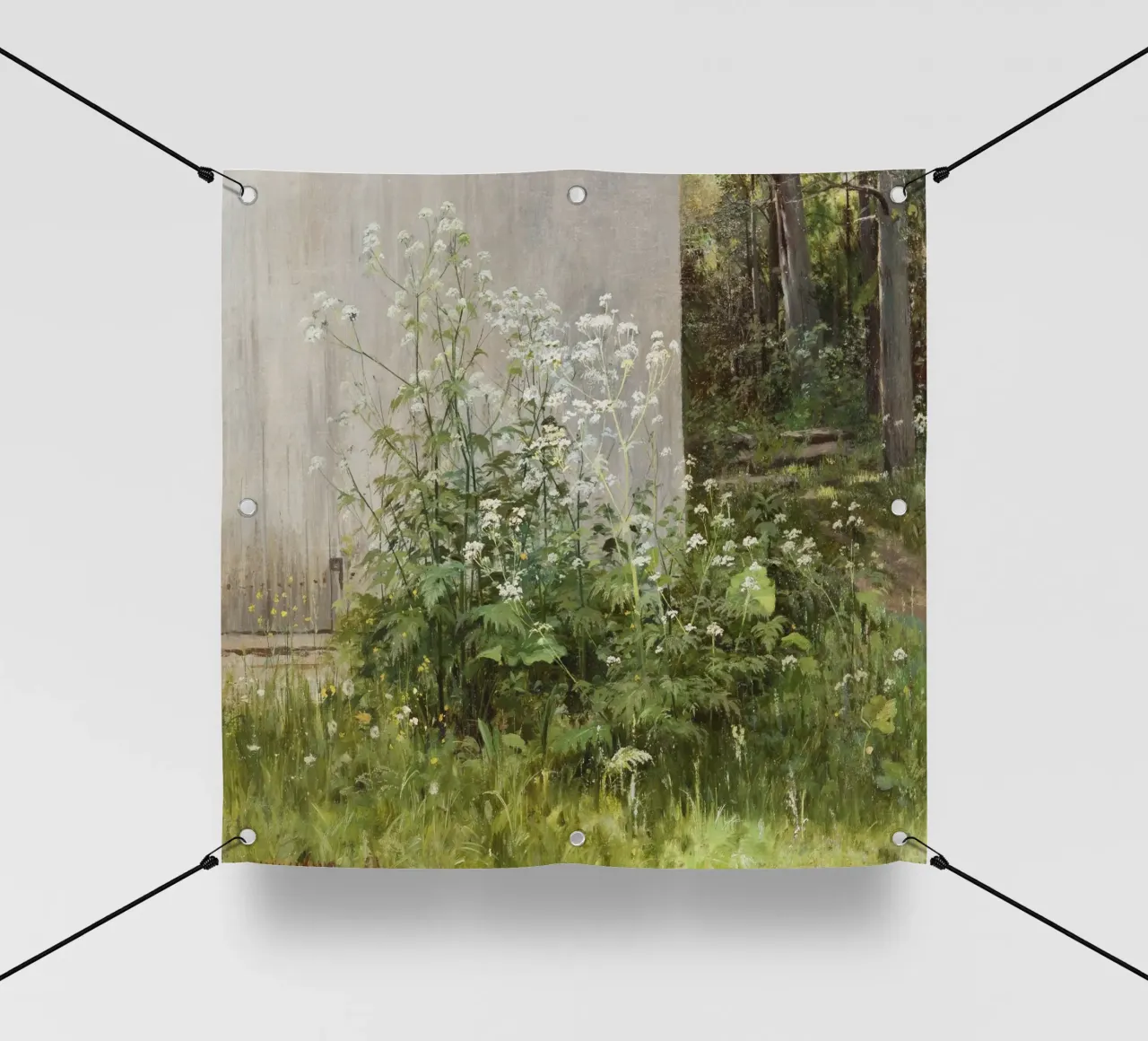 Ivan Shishkin - Fiori al recinto telo in pvc da William Store