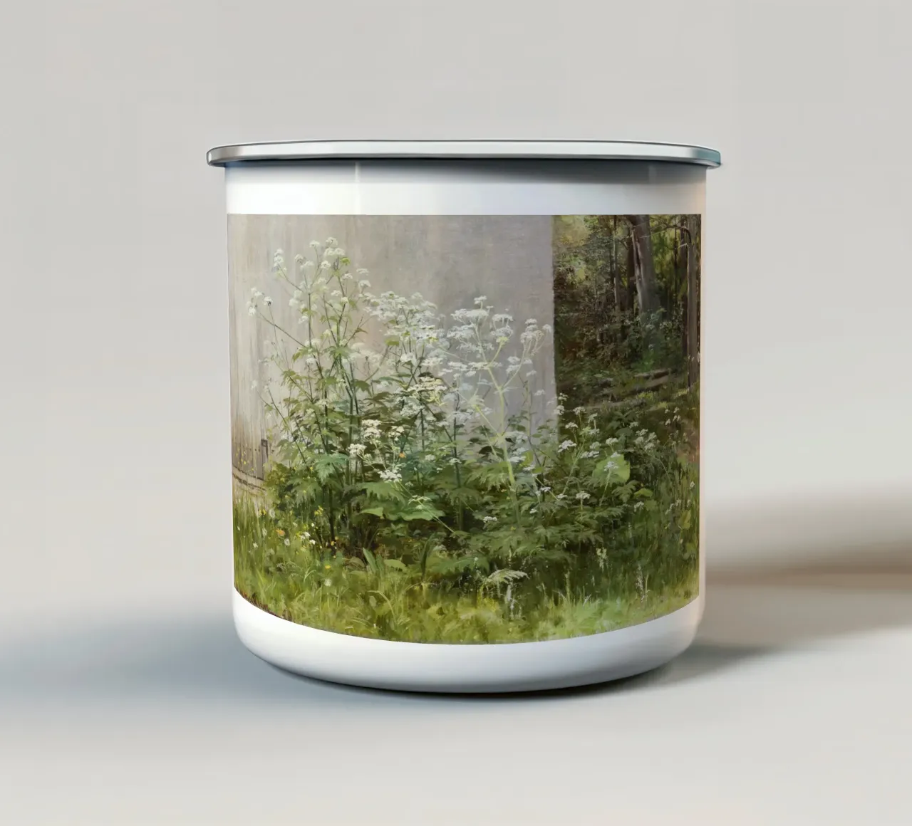 Ivan Shishkin - Fiori al recinto tazza in smalto da William Store