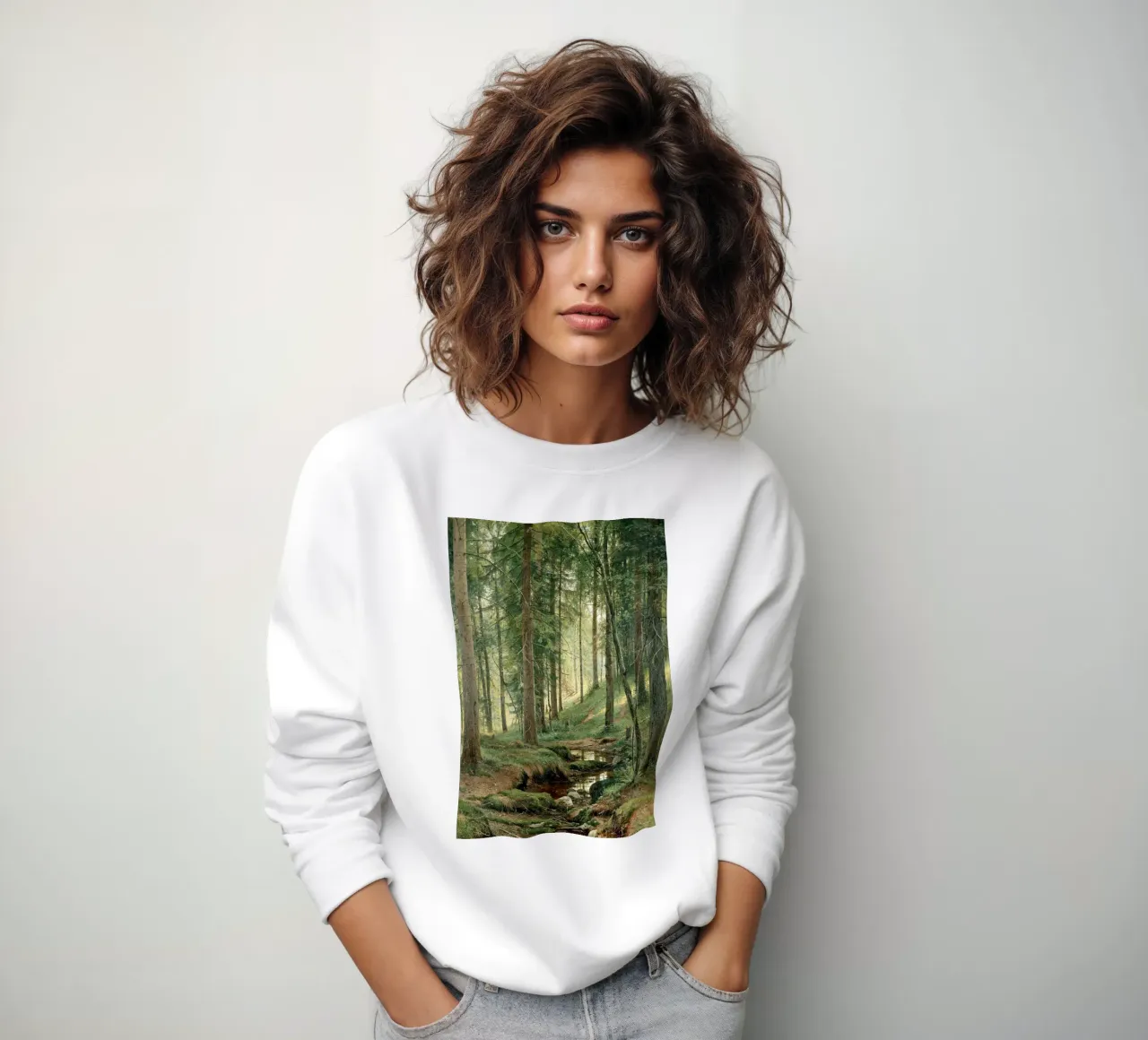 Ivan Shishkin - Stream in the Forest (On the Hillside) sweatshirt by William Store