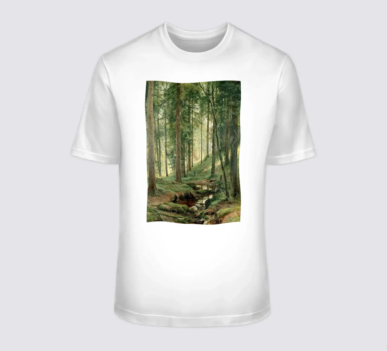 Ivan Shishkin - Stream in the Forest (On the Hillside) t-shirt by William Store