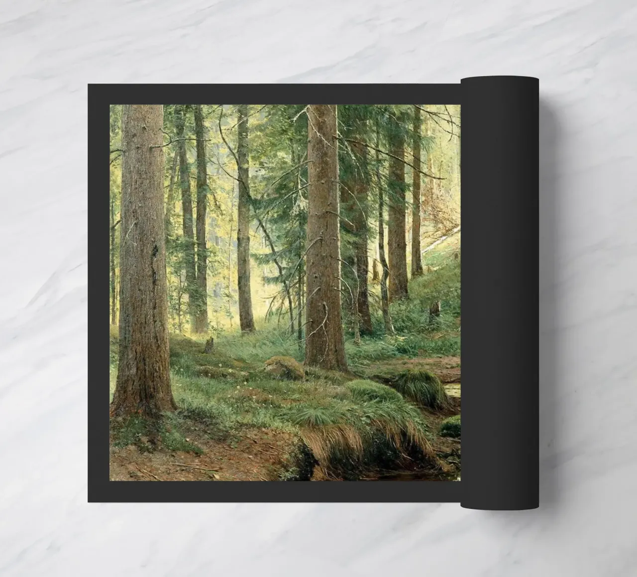 Ivan Shishkin - Stream in the Forest (On the Hillside) doormat by William Store