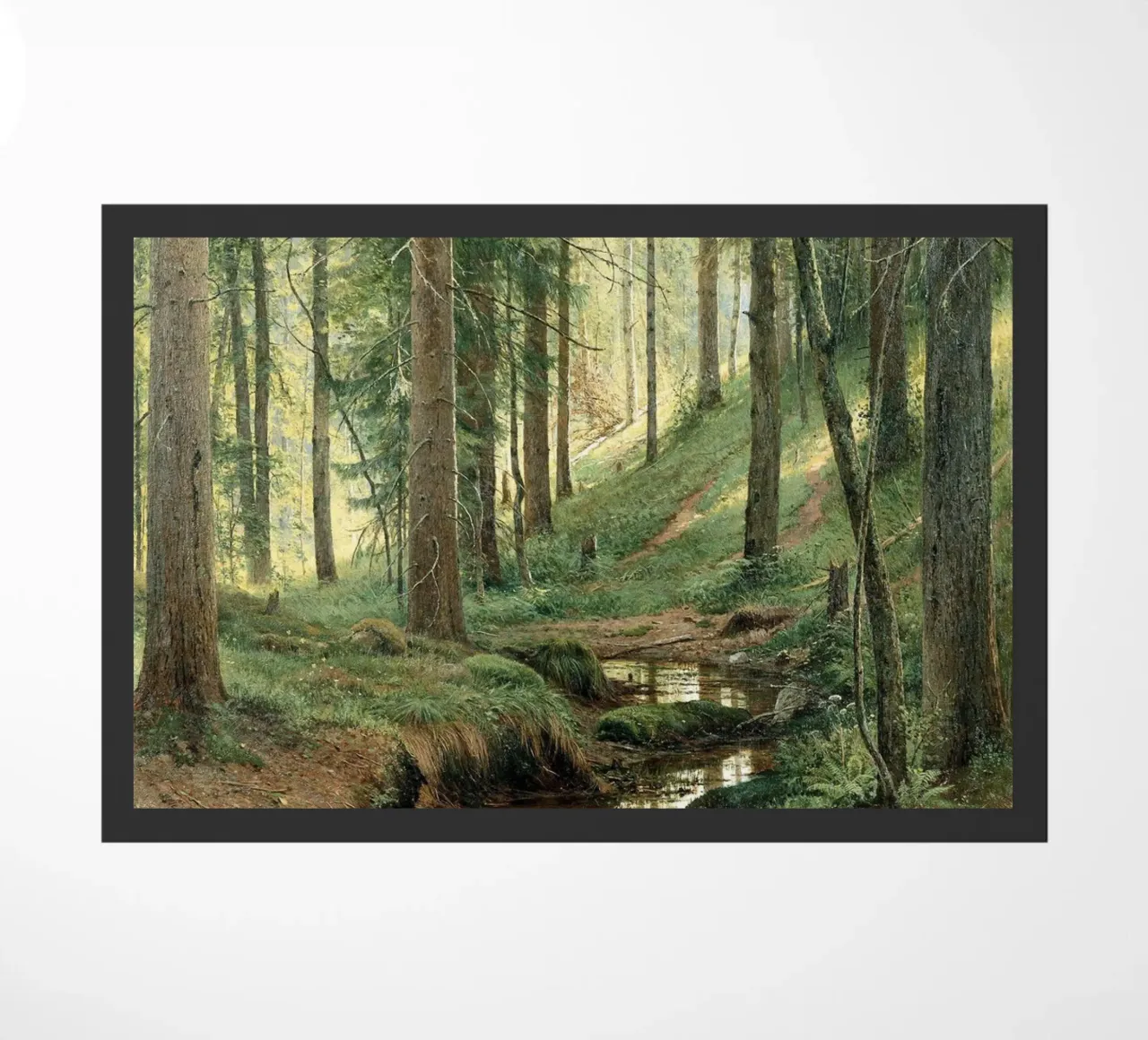 Ivan Shishkin - Stream in the Forest (On the Hillside) doormat by William Store