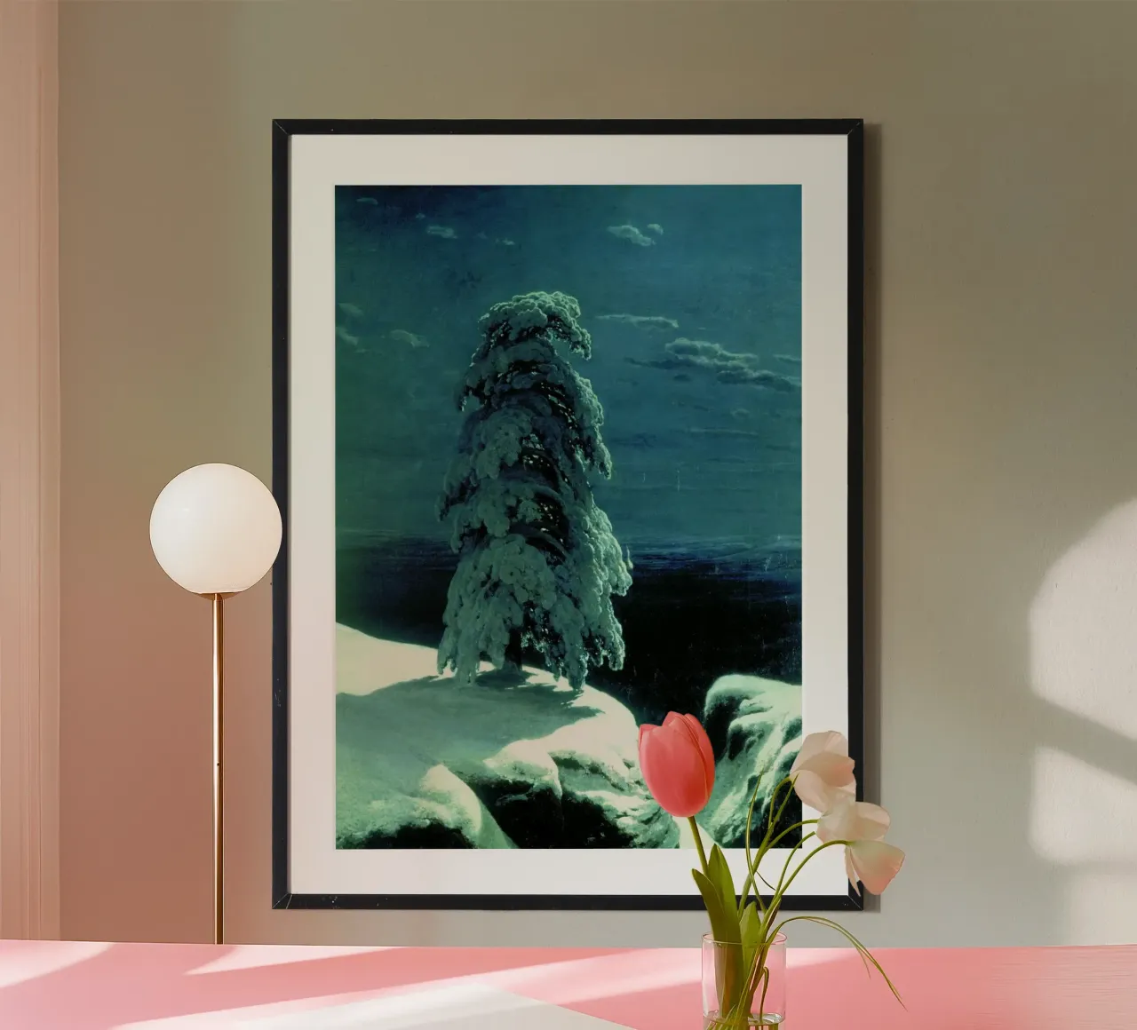 Ivan Shishkin - Nel selvaggio nord (1891) poster con telaio in plastica da William Store
