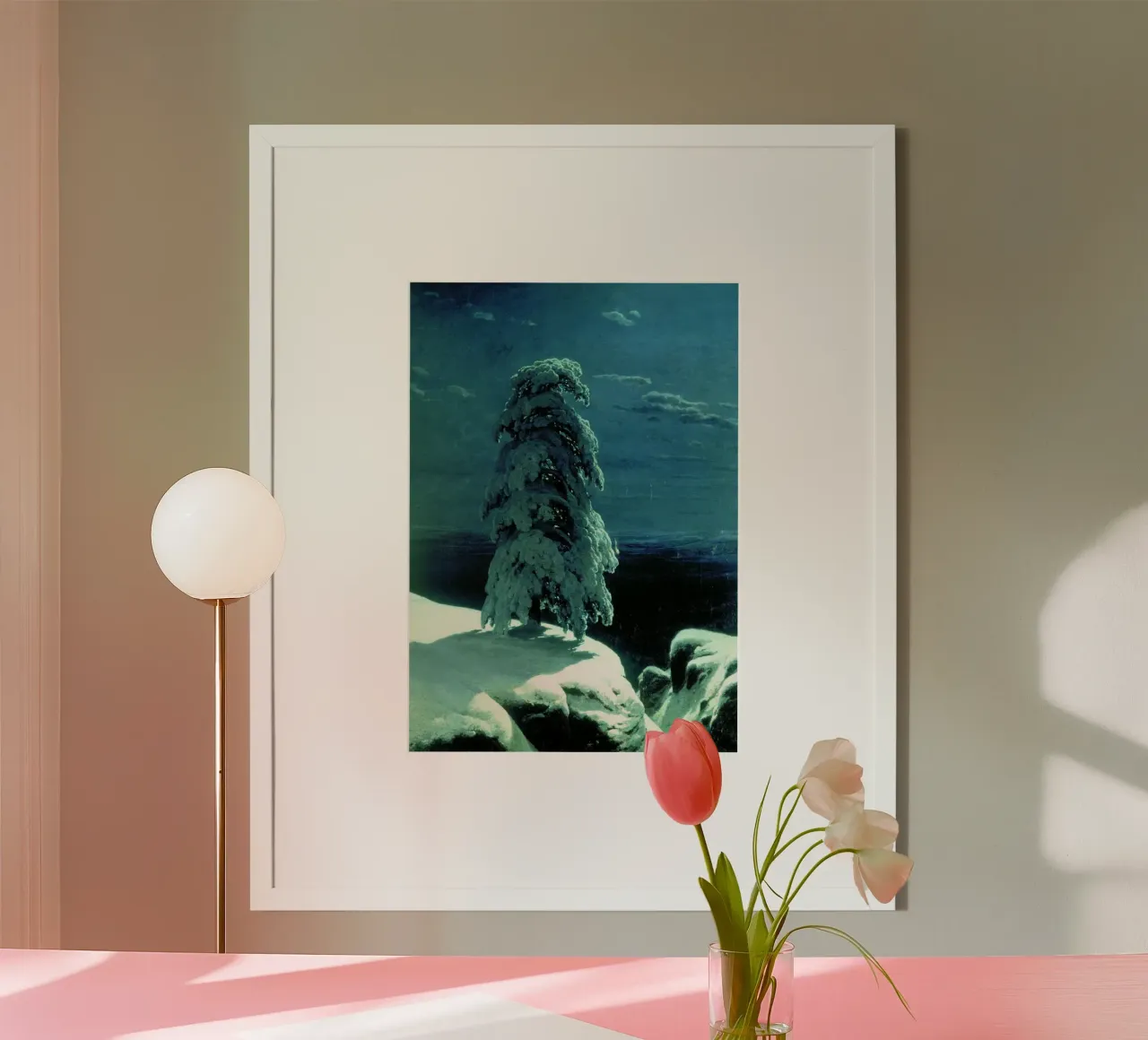 Ivan Shishkin - Nel selvaggio nord (1891) poster con telaio in plastica da William Store
