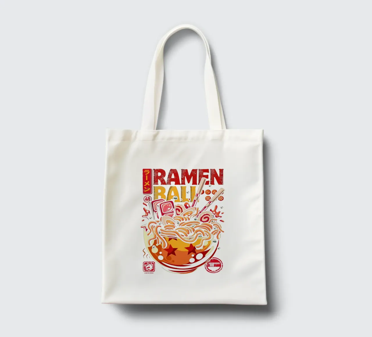 Super Ramen Bal jute draagtas van LM2KONE