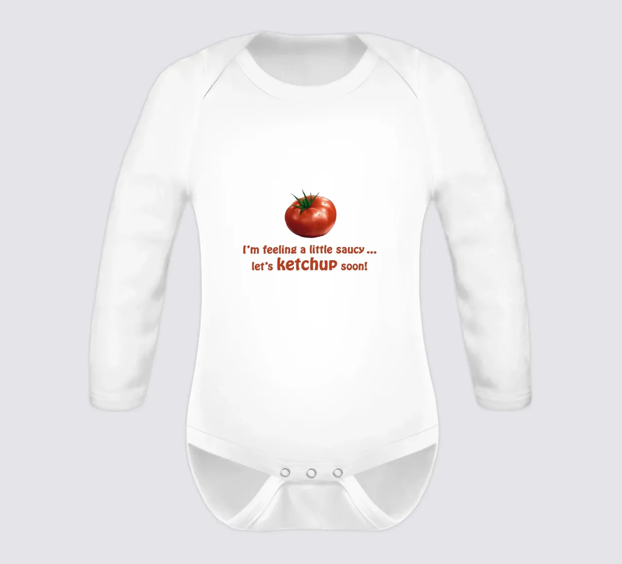 Pomodoro e ketchup (1) - Voglia di salsa! body neonato maniche lunghe da Motivate-Today