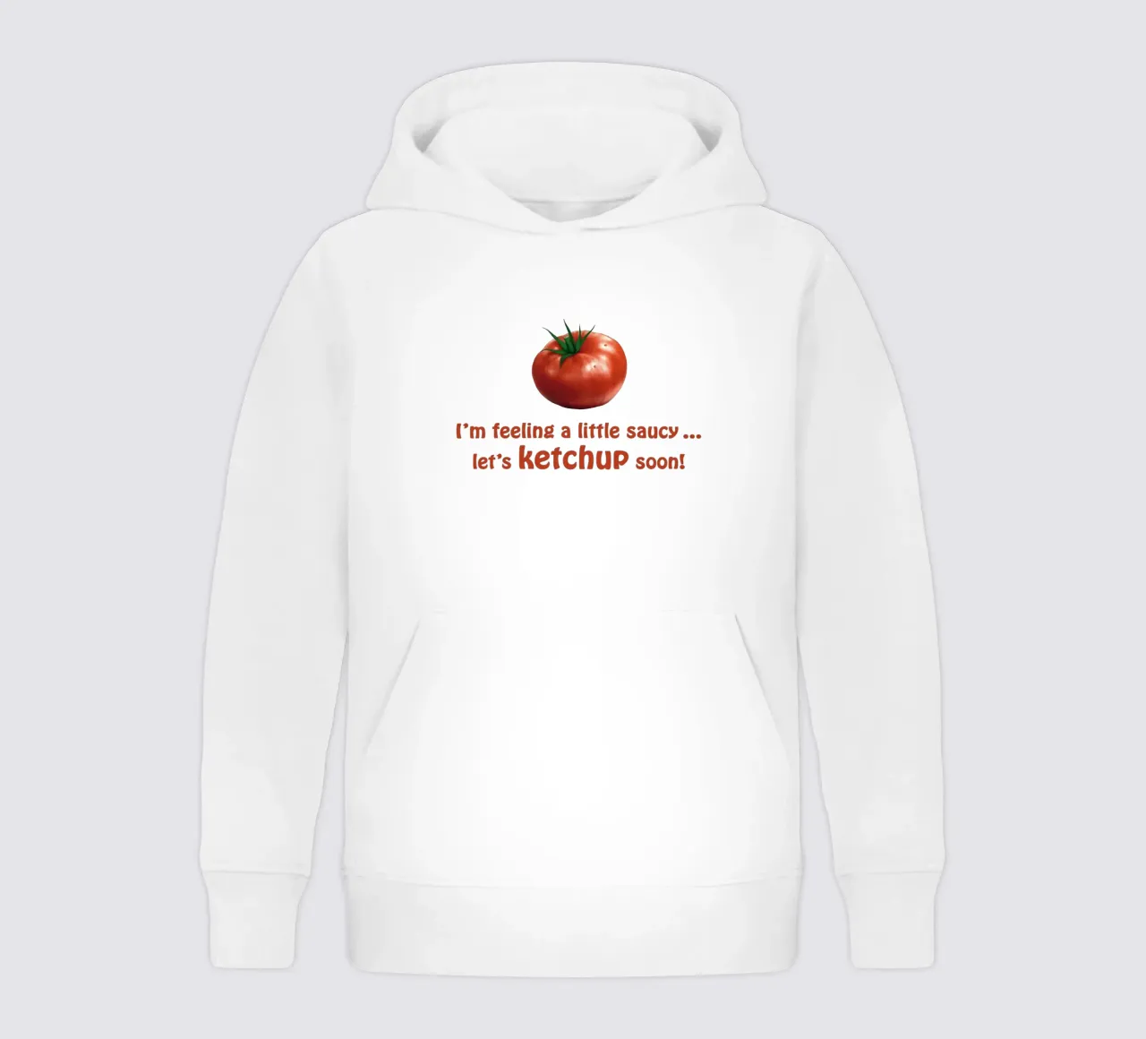 Pomodoro e ketchup (1) - Voglia di salsa! felpa bambino con cappuccio da Motivate-Today