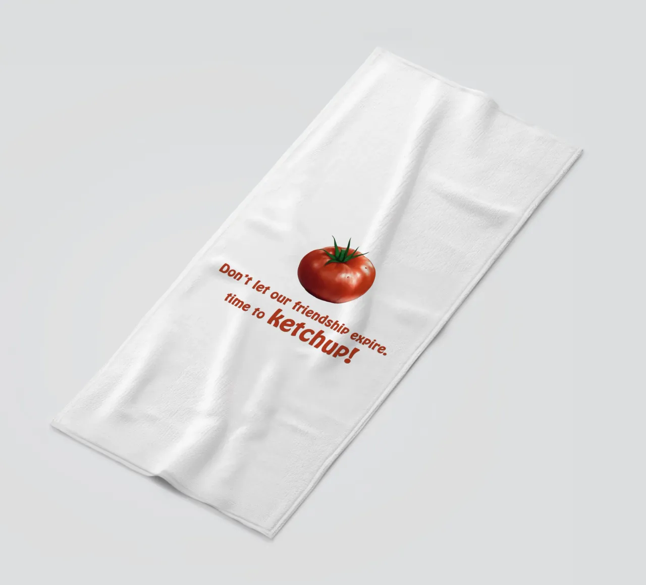 Pomodoro e Ketchup (2) - L'amicizia non scade mai telo mare da Motivate-Today