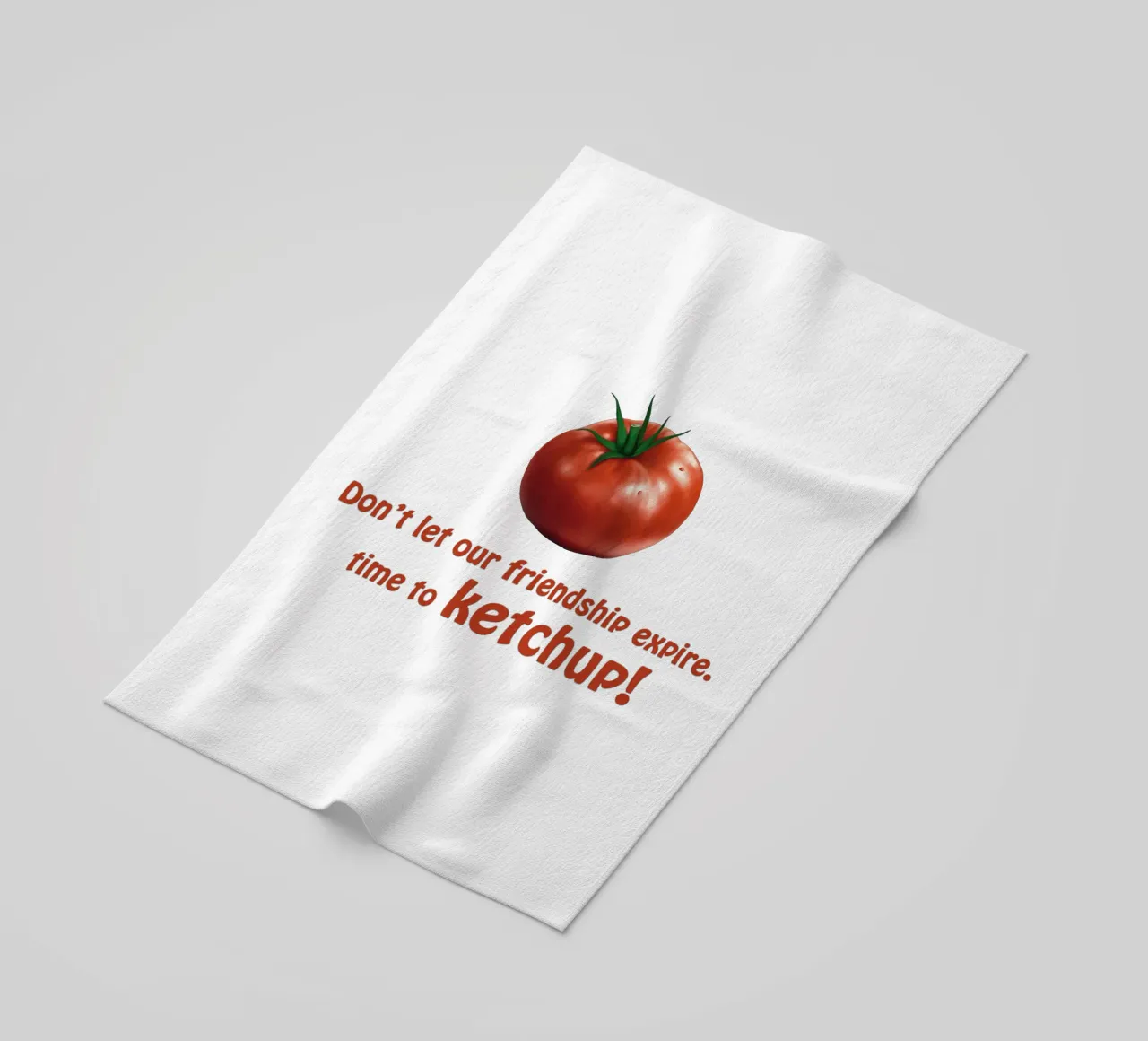 Pomodoro e Ketchup (2) - L'amicizia non scade mai telo mare da Motivate-Today