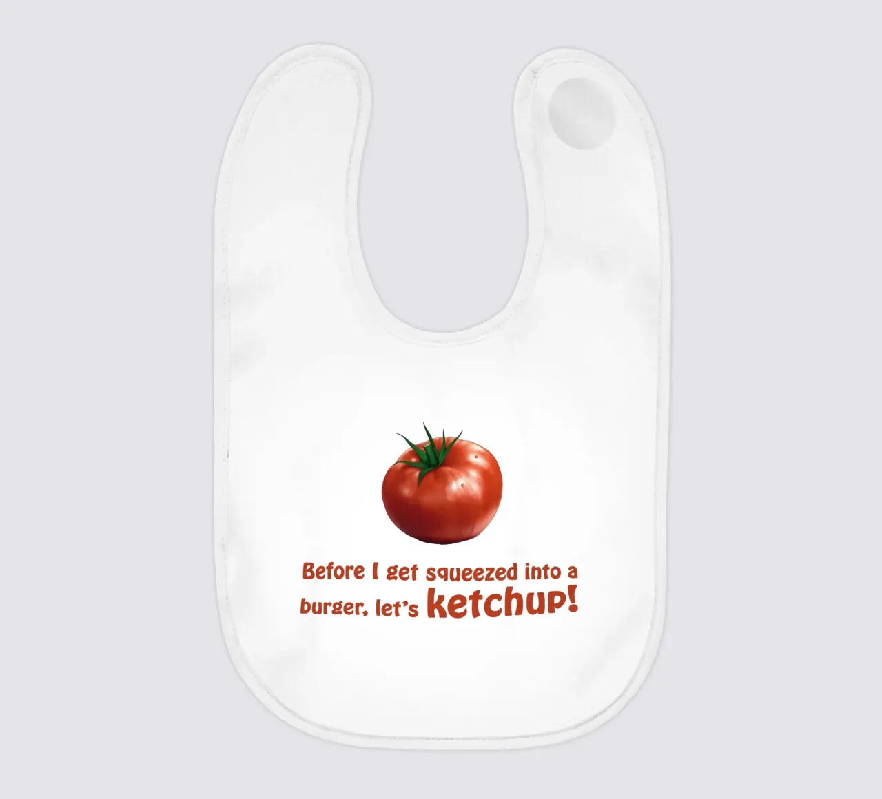 Pomodoro e ketchup (3) - Non schiacciarmi! bavaglino da Motivate-Today