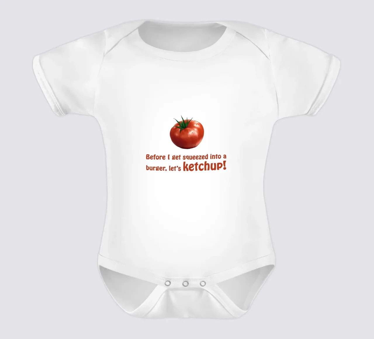 Pomodoro e ketchup (3) - Non schiacciarmi! body neonato maniche corte da Motivate-Today