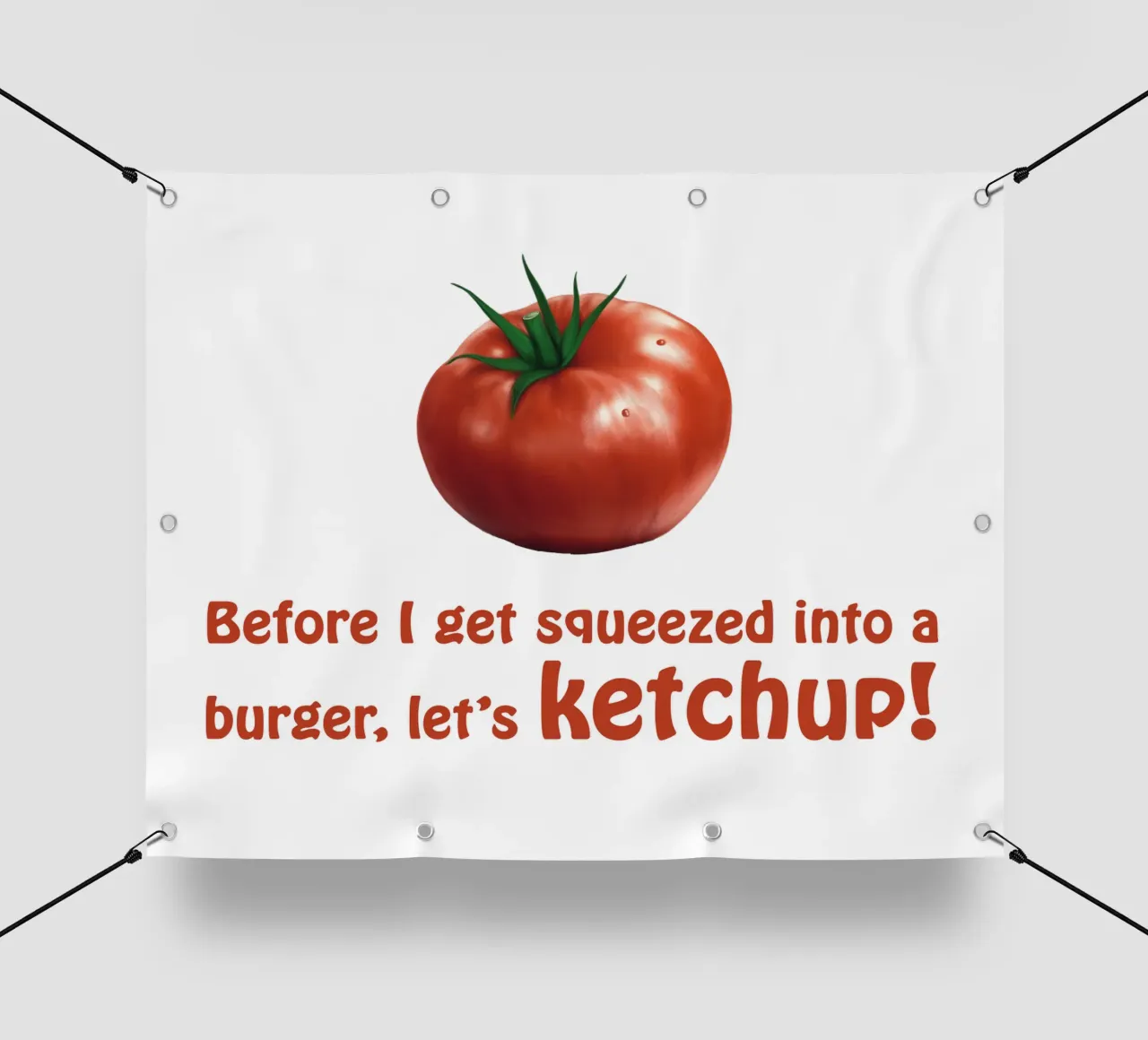 Pomodoro e ketchup (3) - Non schiacciarmi! telo in pvc da Motivate-Today