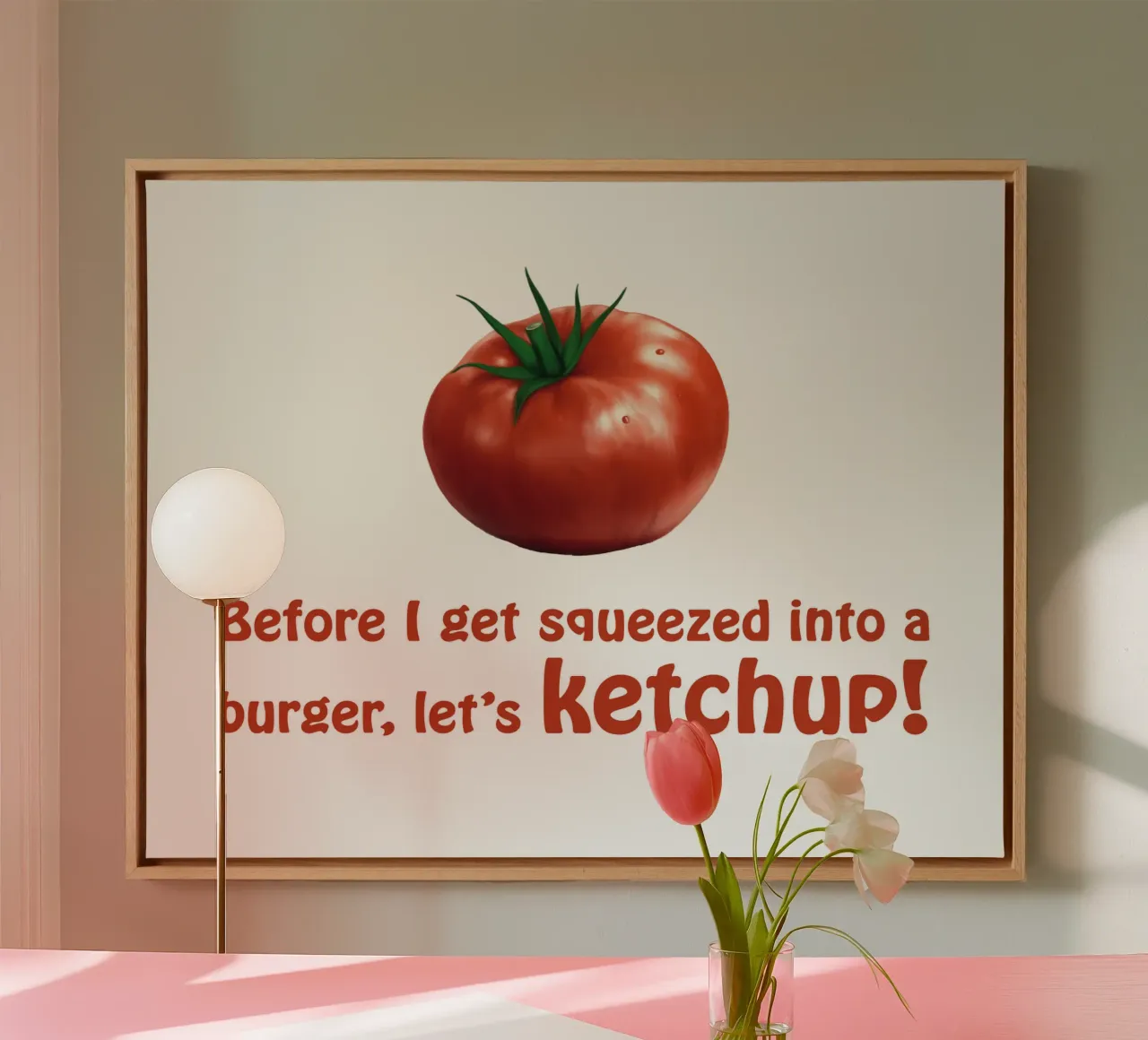 Tomato & Ketchup (3) - Don’t Squeeze Me! canvas by Motivate-Today