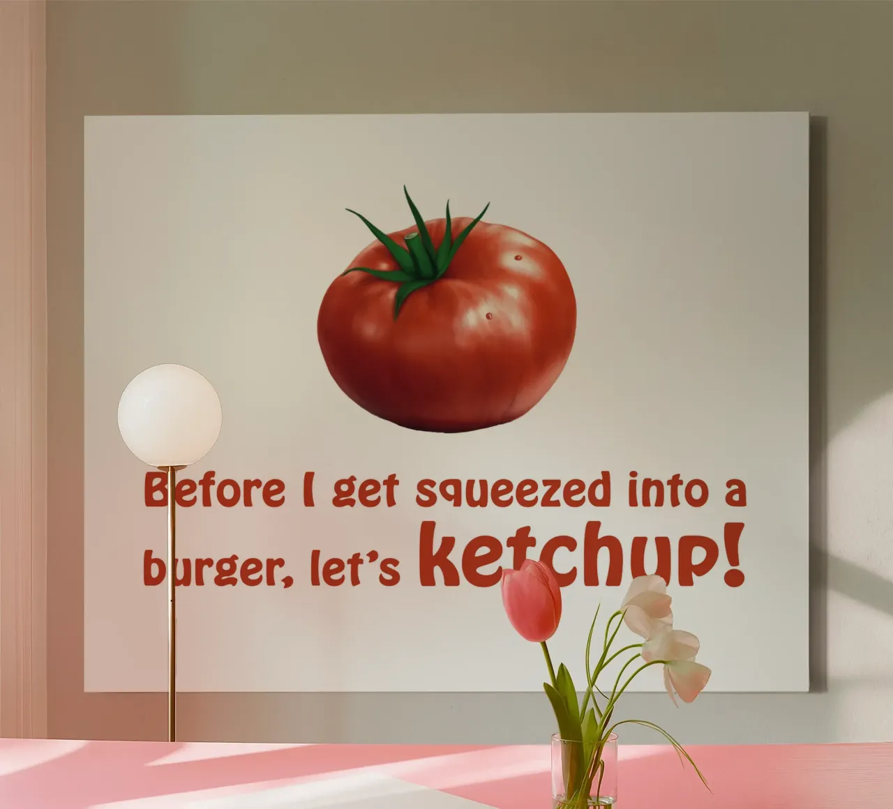 Tomato & Ketchup (3) - Don’t Squeeze Me! canvas by Motivate-Today