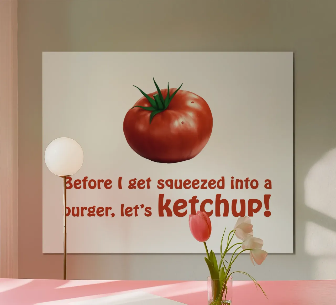 Pomodoro e ketchup (3) - Non schiacciarmi! carta hahnemühle da Motivate-Today