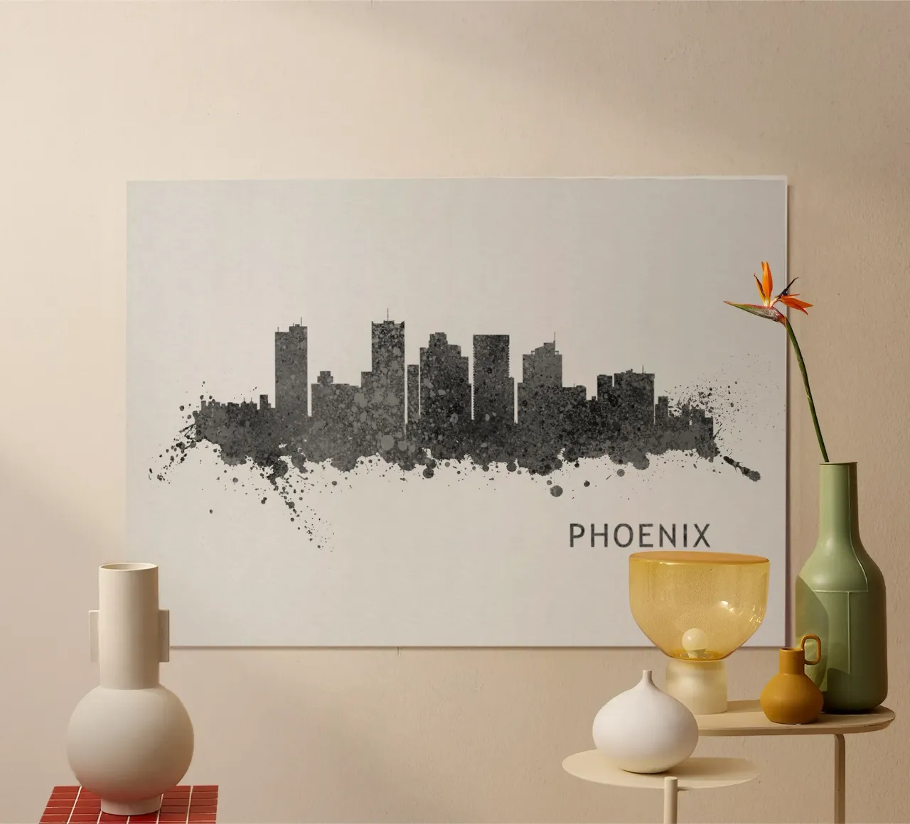 Phoenix Arizona poster con telaio in legno da Travelstudio