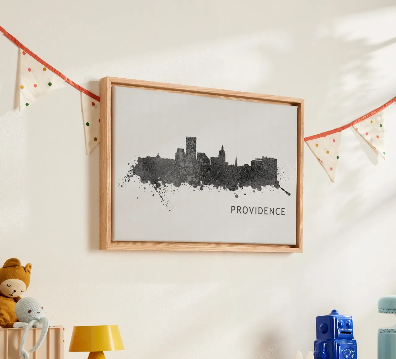 Providence Rhode Island canvas with Floater frame by Travelstudio