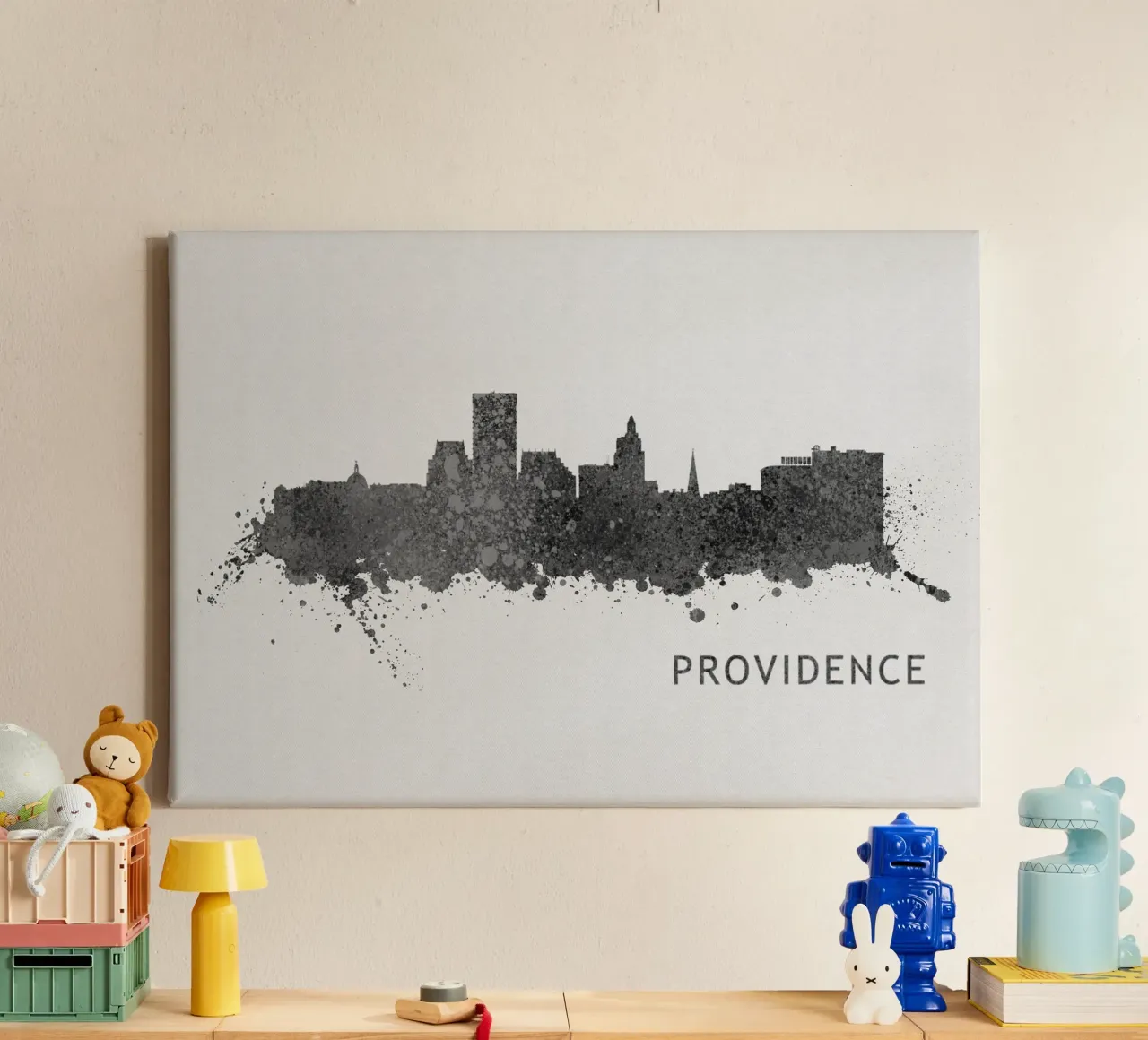 Providence Rhode Island canvas with Floater frame by Travelstudio
