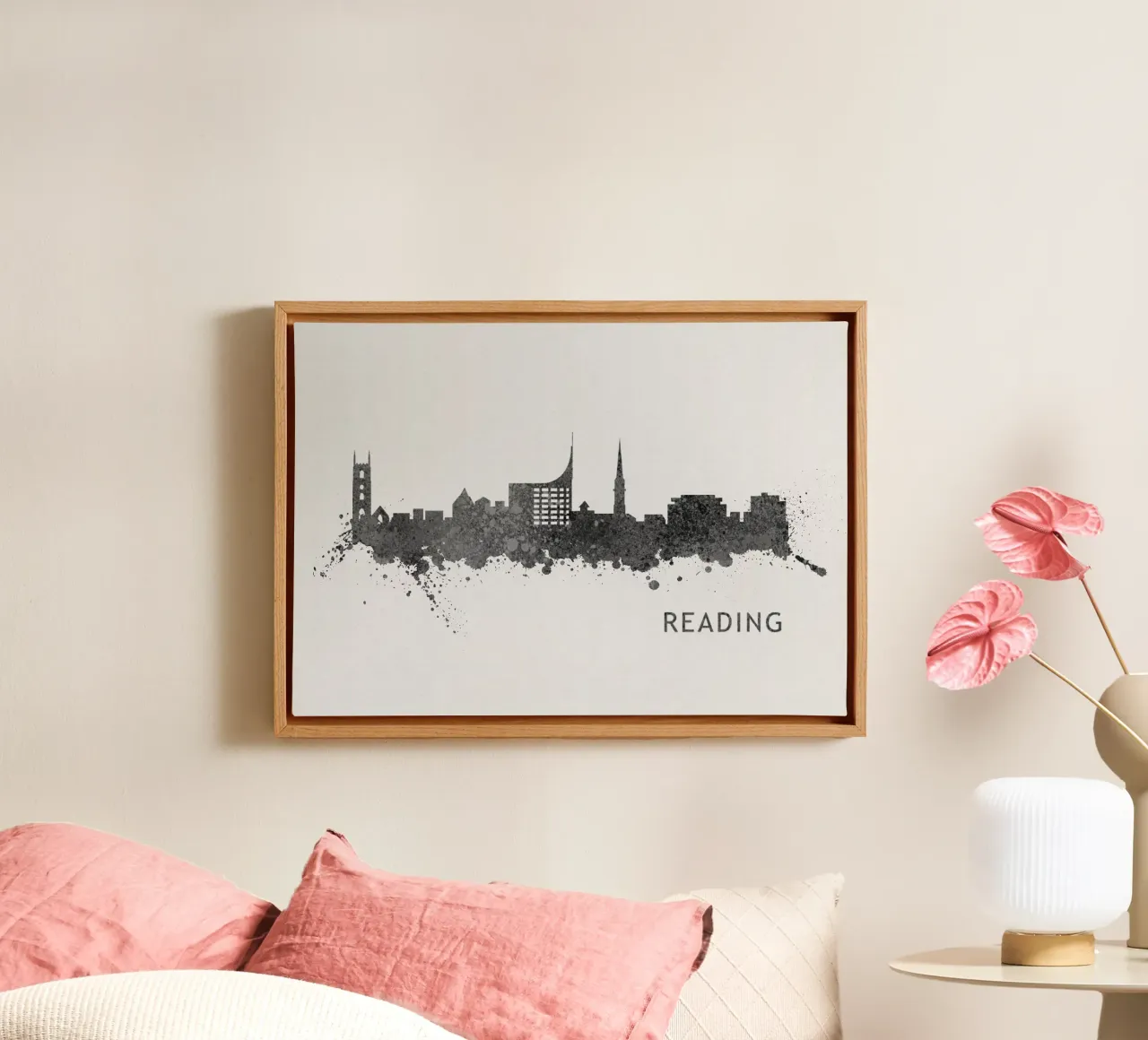 Reading England canvas met Baklijst van Travelstudio