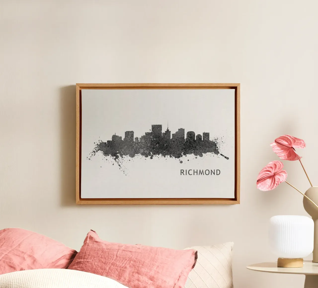 Richmond Virginia canvas met Baklijst van Travelstudio