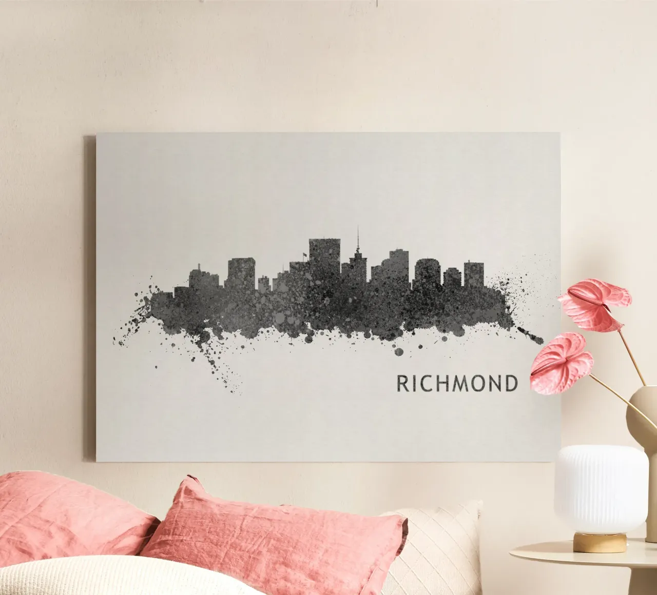 Richmond Virginia canvas met Baklijst van Travelstudio