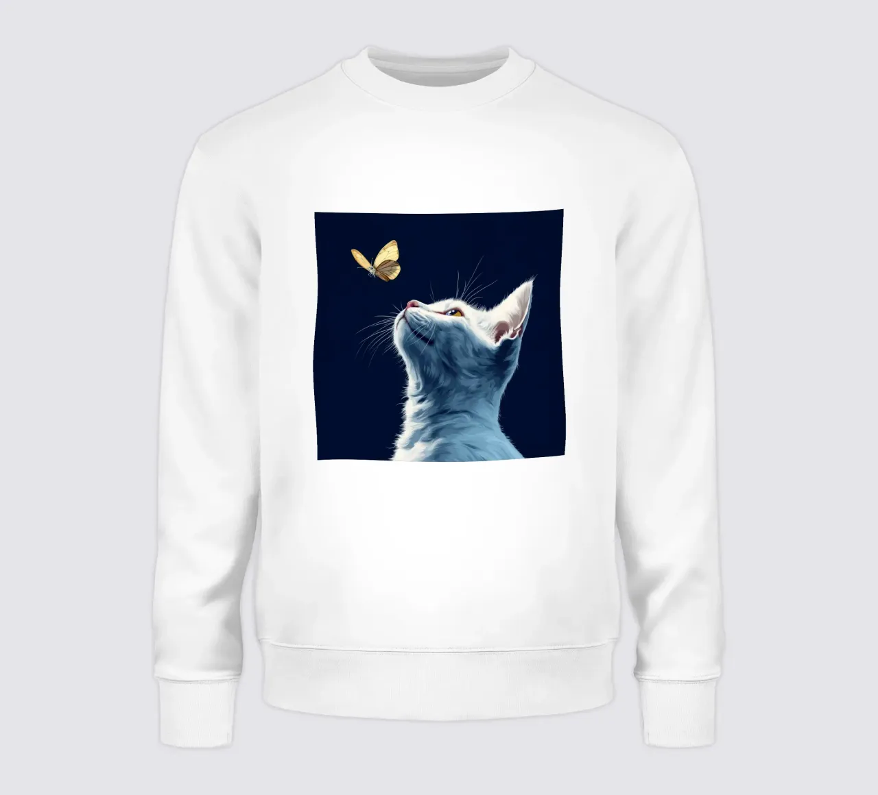Gatto e farfalla felpa da Motivate-Today