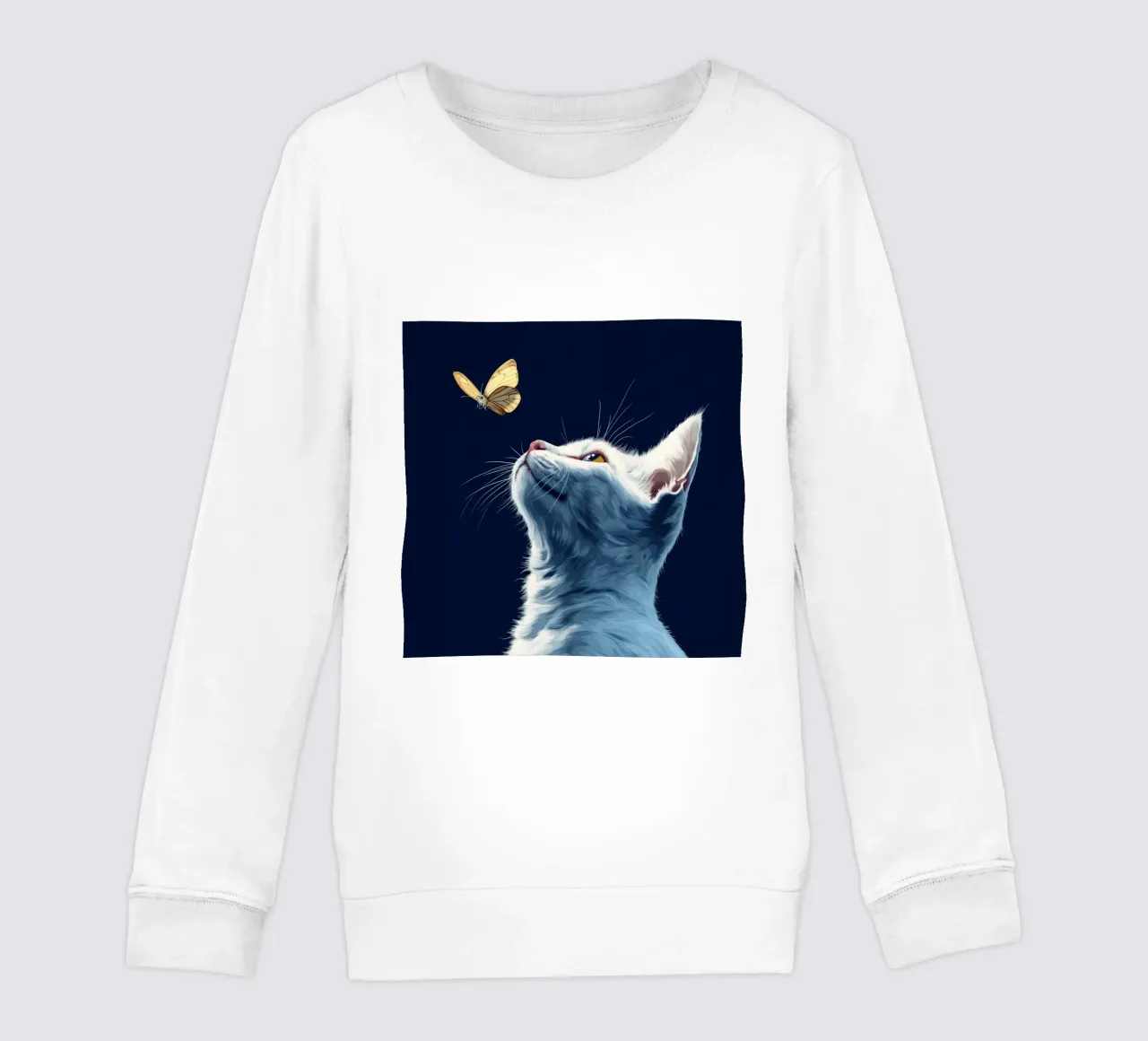 Gatto e farfalla felpa bambino da Motivate-Today