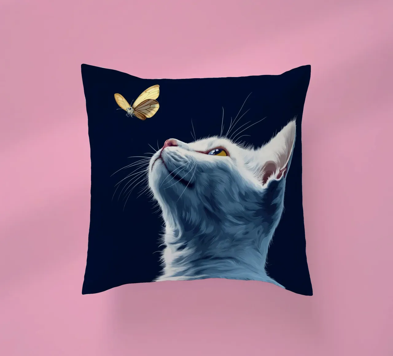 Gatto e farfalla cuscino da Motivate-Today